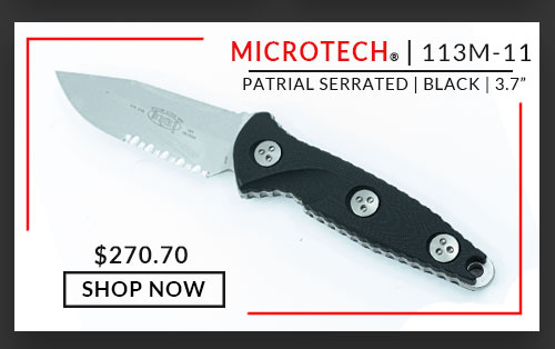 Microtech - 113M-11 - Socom Alpha Mini - SE - Partial Serrated - Black - G-10 - 3.7