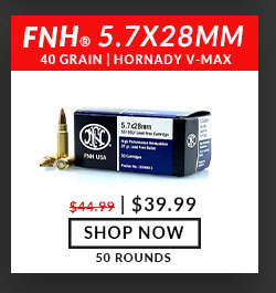 FNH USA - SS197SR - 5.7x28mm - 40 Grain  - Hornady V-MAX - 50 Rounds