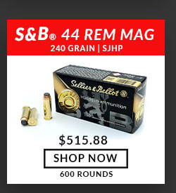 Sellier & Bellot - 44 Rem Mag - 240 Grain - SJHP - 600 Rounds