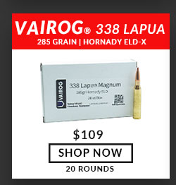 Vairog - 338 Lapua Mag - 285 Grain - Hornady ELD-X - 20 Rounds