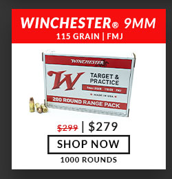 Winchester - 9mm - 115 Grain - FMJ - 1000 Rounds