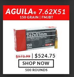 Aguila - 7.62X51 - 150 Grain - FMJBT - 500 Rounds