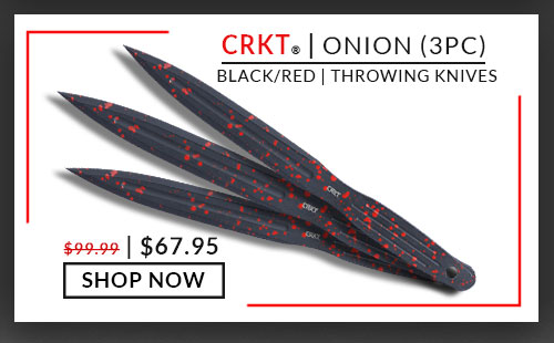 CRKT - 3pc Onion Throwing Knives - Black/Red - 1050 - 6.25