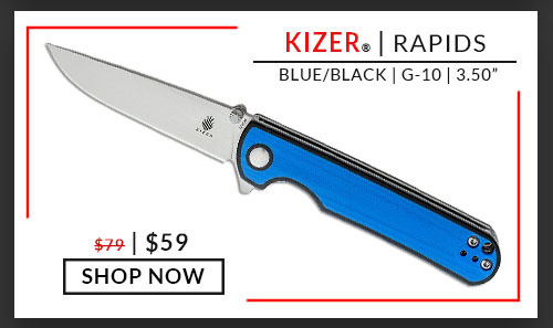 Kizer - Rapids - Blue | Black -G-10 - 154CM - 3.50