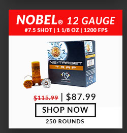 Nobel Sport - Target Trap - 12 Gauge - #7.5 Shot - 1-1/8 oz. - 1200 FPS - 250 Rounds