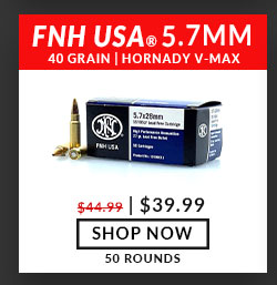 FNH USA - SS197SR - 5.7x28mm - 40 Grain  - Hornady V-MAX - 50 Rounds