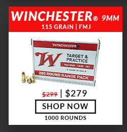 Winchester - 9mm - 115 Grain - FMJ - 1000 Rounds