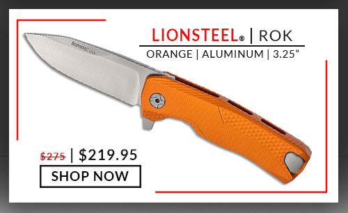 LionSteel – ROK – Orange – Aluminum – Bohler M390 – 3.25