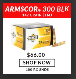 Armscor - 300 Blackout - 147 Grain - FMJ - 100 Rounds