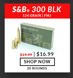 Sellier & Bellot - 300 Blackout - 124 Grain - FMJ - 20 Rounds