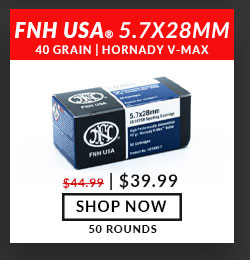 FNH USA - SS197SR - 5.7x28mm - 40 Grain  - Hornady V-MAX - 50 Rounds