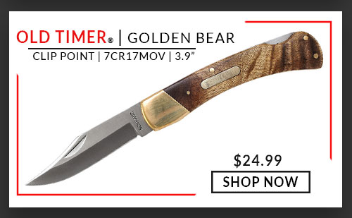 Old Timer – Golden Bear – Clip Point – 7Cr17MoV – 3.9