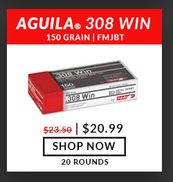 Aguila - 308 Win - 150 Grain - FMJBT - 20 Rounds