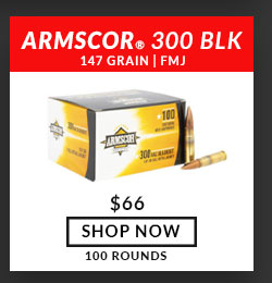 Armscor - 300 Blackout - 147 Grain - FMJ - 100 Rounds