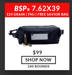 Free Savior Ammo Bag! – BSP – 7.62×39 – 124 Grain – FMJ – 240 Rounds