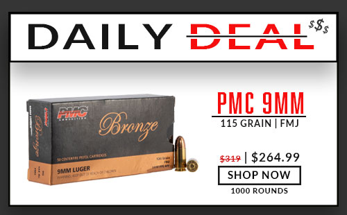 PMC – Bronze – 9mm – 115 Grain – FMJ – 1000 Rounds