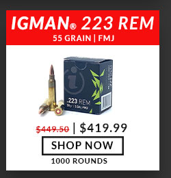 Igman - 223 Rem - 55 Grain - FMJ - 1000 Rounds