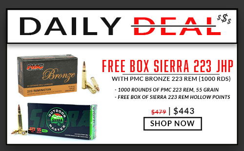 Free!!! Box of 223 Hollow Points with - PMC - Bronze - 223 Rem - 55 Grain - FMJ - 1000 Rounds