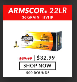 Armscor - 22 Long Rifle - 36 Grain - HVHP - 500 Rounds