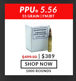 Prvi Partizan (PPU) - 5.56x45mm - 55 Grain - FMJBT - M193 - 1,000 Rounds