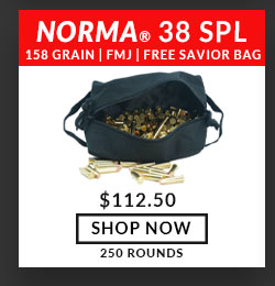 FREE Savior Bag with Norma - 38 Special - 158 Grain - FMJ - 250 Rounds BULK