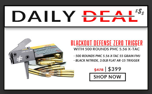 Blackout Defense - Zero Trigger - AR-15 - 3.0 lb - Flat -  Black Nitride - with - PMC - 5.56x45mm - 55 Grain - FMJBT - 500 Rounds