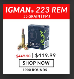 Igman - 223 Rem - 55 Grain - FMJ - 1000 Rounds