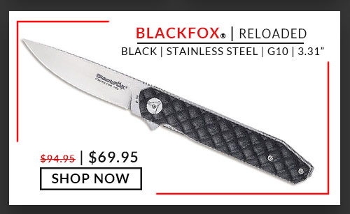 Fox - BlackFox - BF736TI - Reloaded - Black - G10 - 440C Stainless Steel -  3.31
