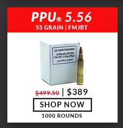 Prvi Partizan (PPU) - 5.56x45mm - 55 Grain - FMJBT - M193 - 1,000 Rounds