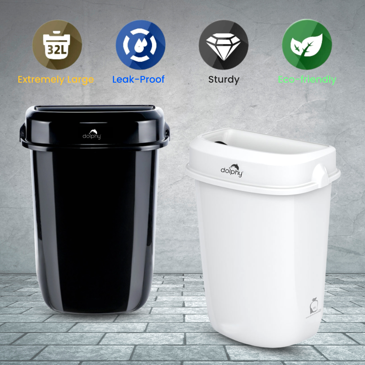 Keep your home clean with Dolphy Rubbish Bin!